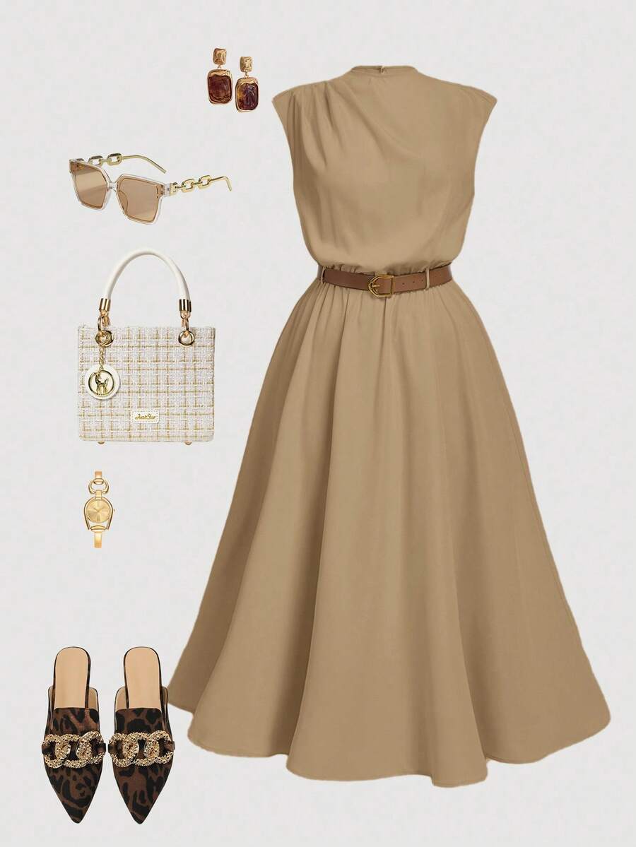 Vestido Lunares – Caqui – Jo Boutique