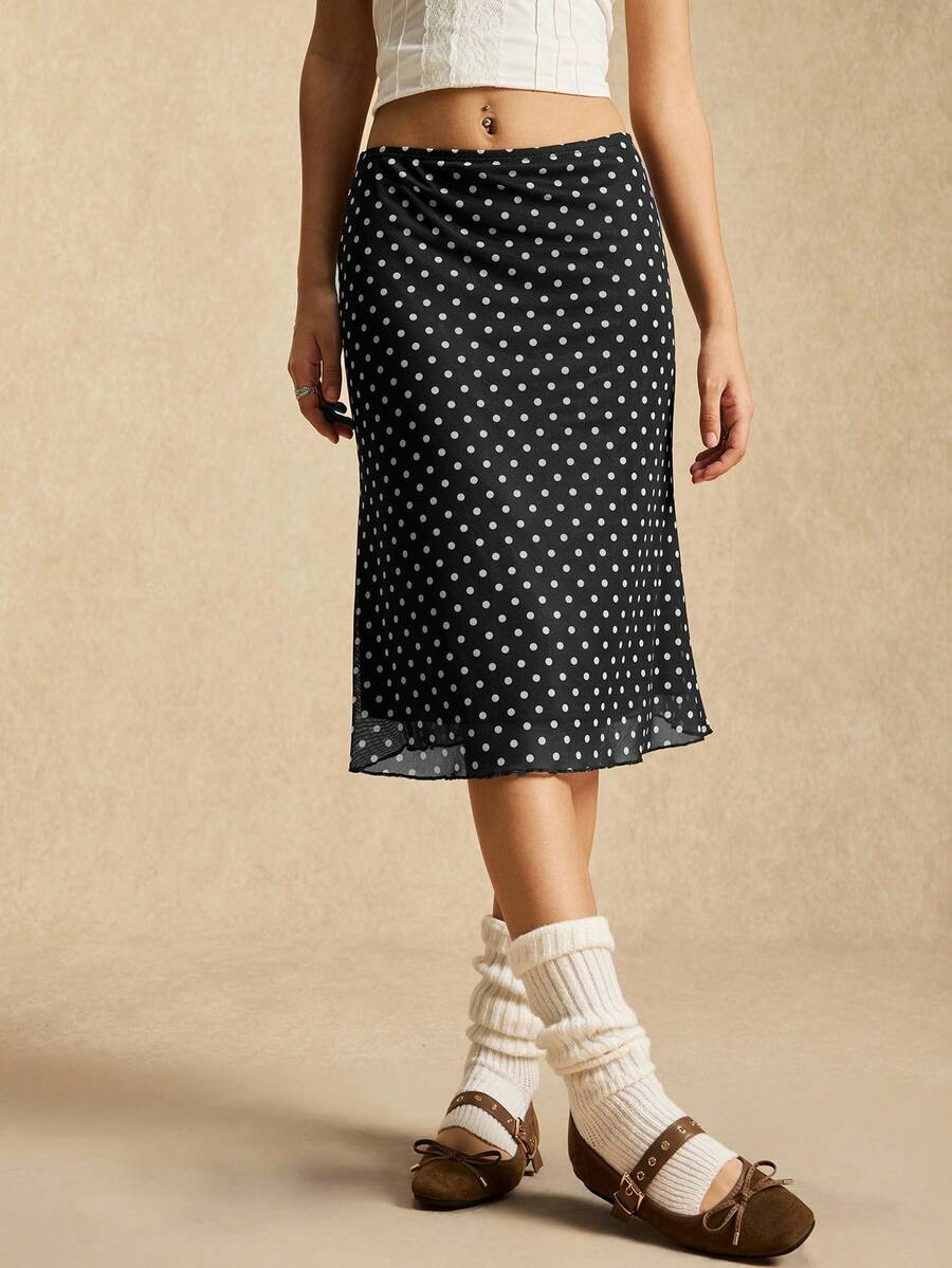Falda Polka Dot – Negro con lunares – Jo Boutique