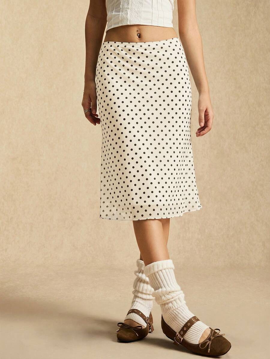 Falda Polka Dot – Albaricoque – Jo Boutique