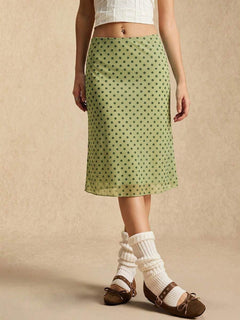 Falda Polka Dot – Verde – Jo Boutique