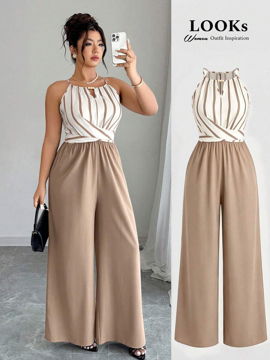 Enterito Margot – Beige con top rayado – Jo Boutique
