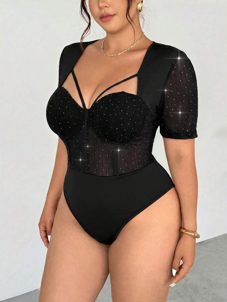 Body Teresa – Negro con brillos – Jo Boutique