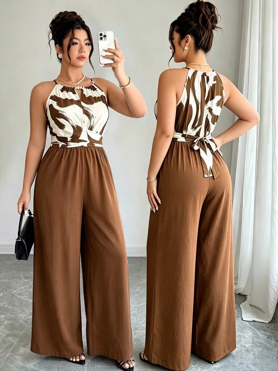 Enterito Margot – Café con top estampado – Jo Boutique