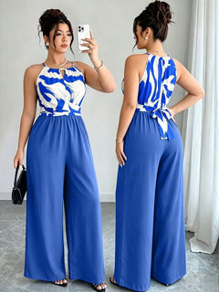 Enterito Margot – Azul rey estampado – Jo Boutique