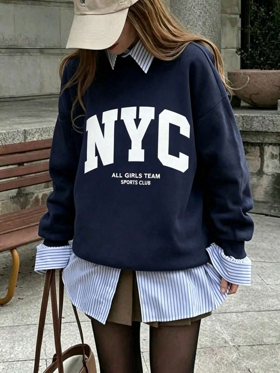 Hoodie NYC – Azul Marino – Jo Boutique