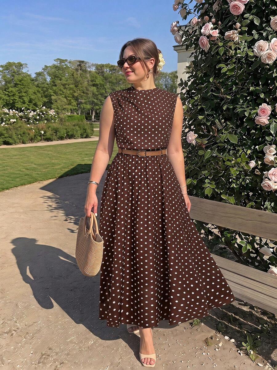 Vestido Lunares – Óxido marrón – Jo Boutique