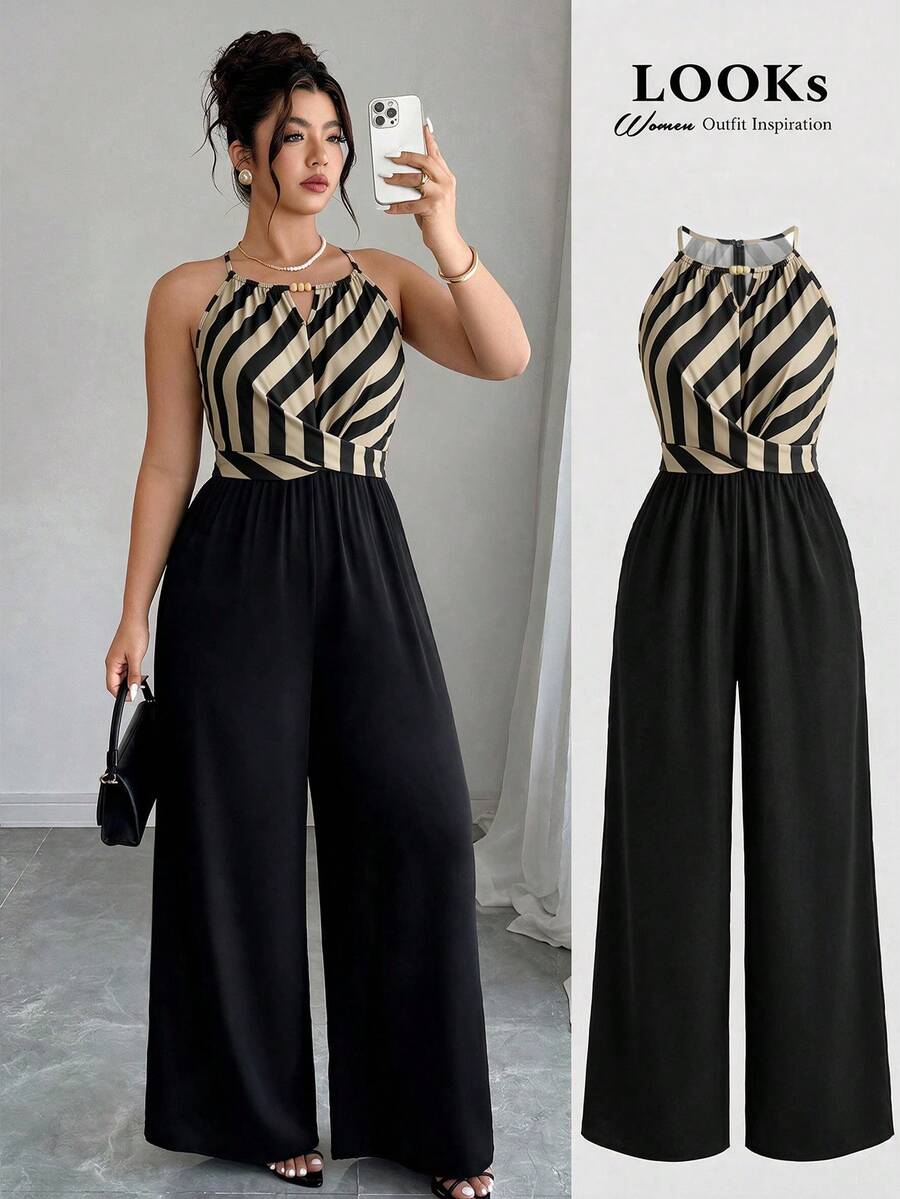 Enterito Margot – Negro con top a rayas – Jo Boutique