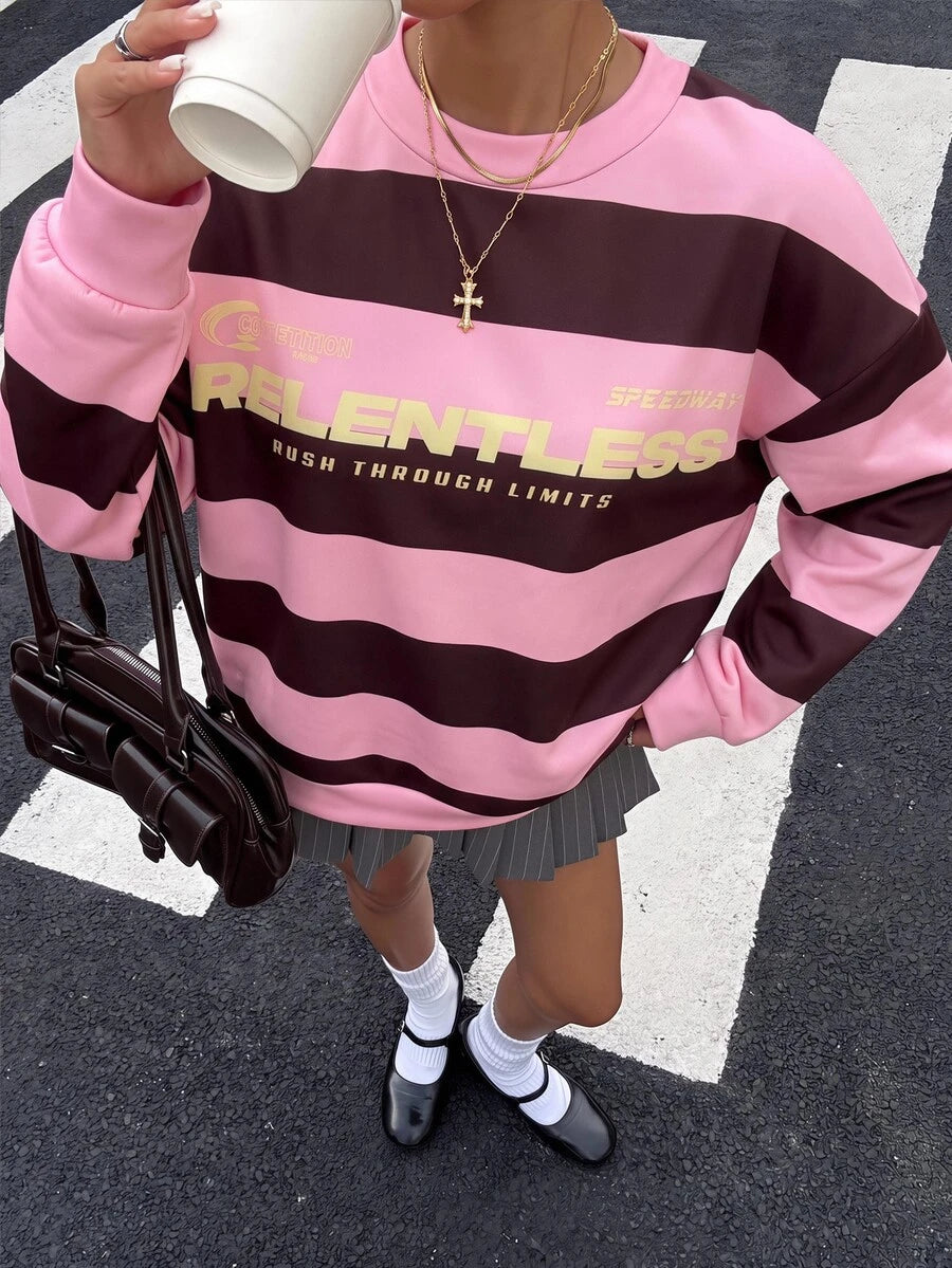 Sweater Stripped – Rayas rosa y negro – Jo Boutique