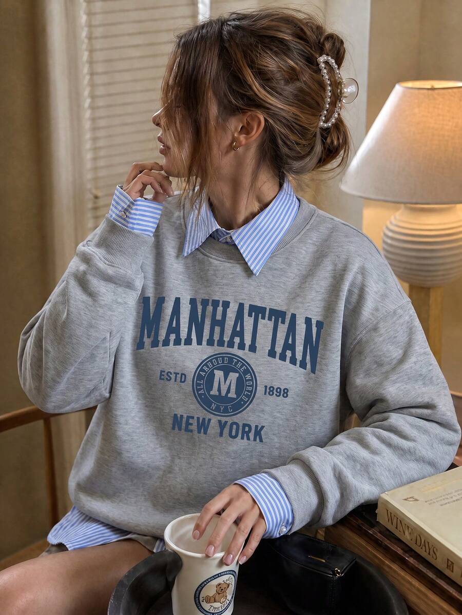 Hoodie Manhattan – Gris Claro – Jo Boutique