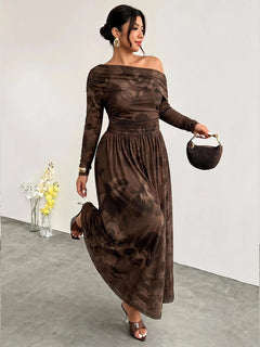 Vestido Belen – Tie Dye Camel – Jo Boutique
