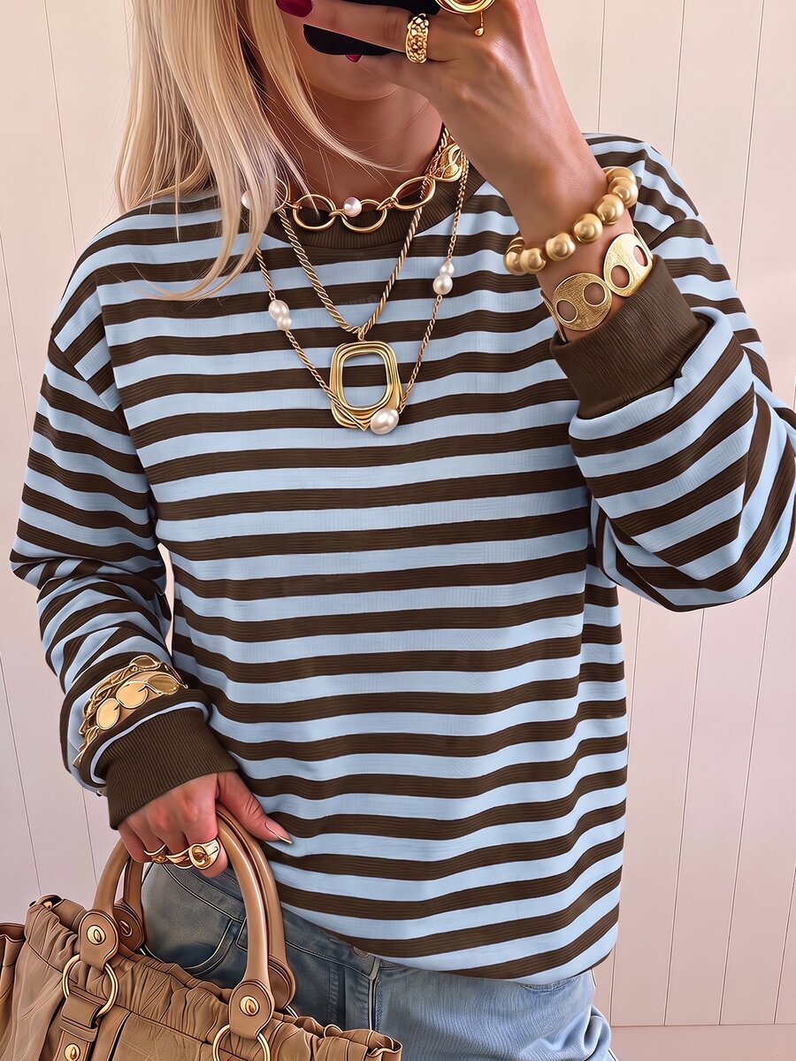 Sweater Stripped – Azul – Jo Boutique