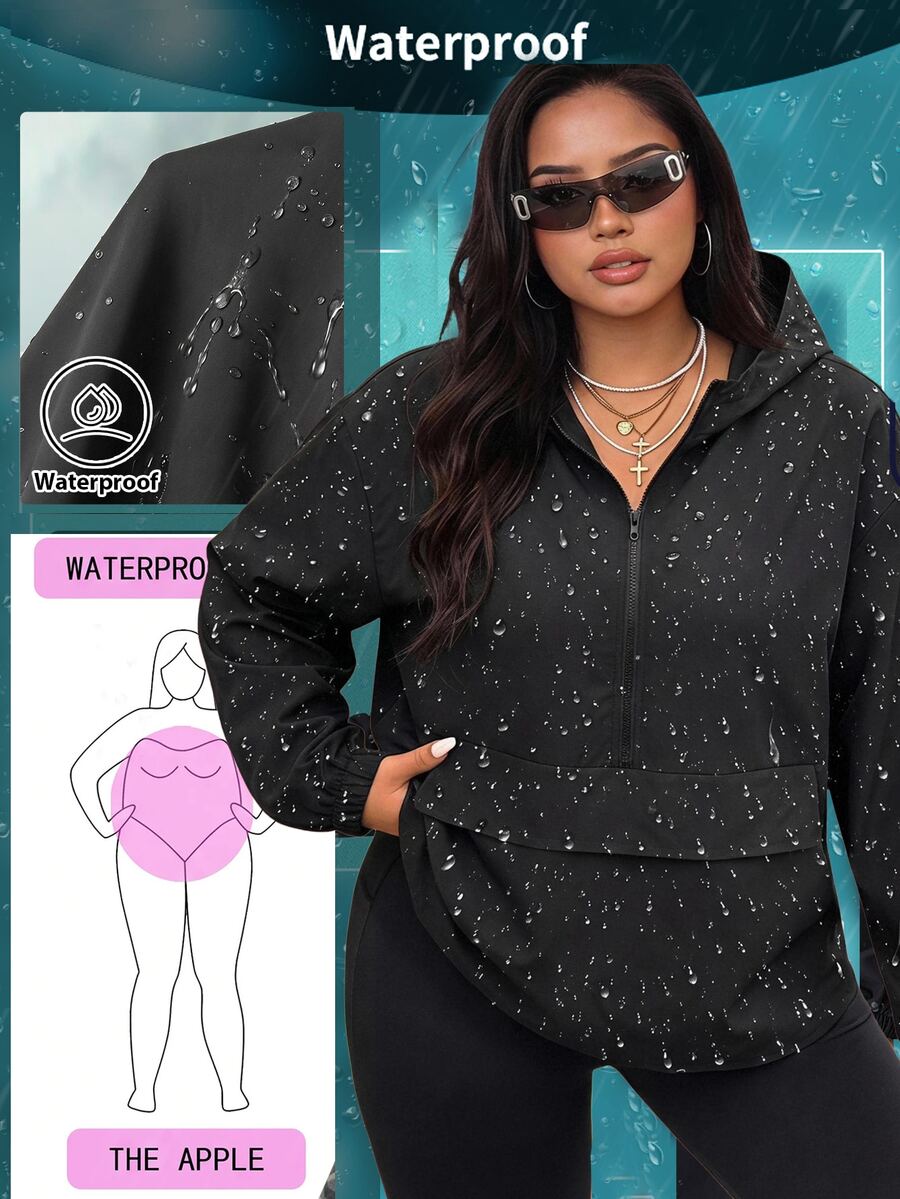 Corta viento Elliot – Negro brillante – Jo Boutique