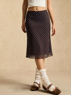 Falda Polka Dot – Azul – Jo Boutique