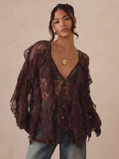 Blusa Mabel en movimiento